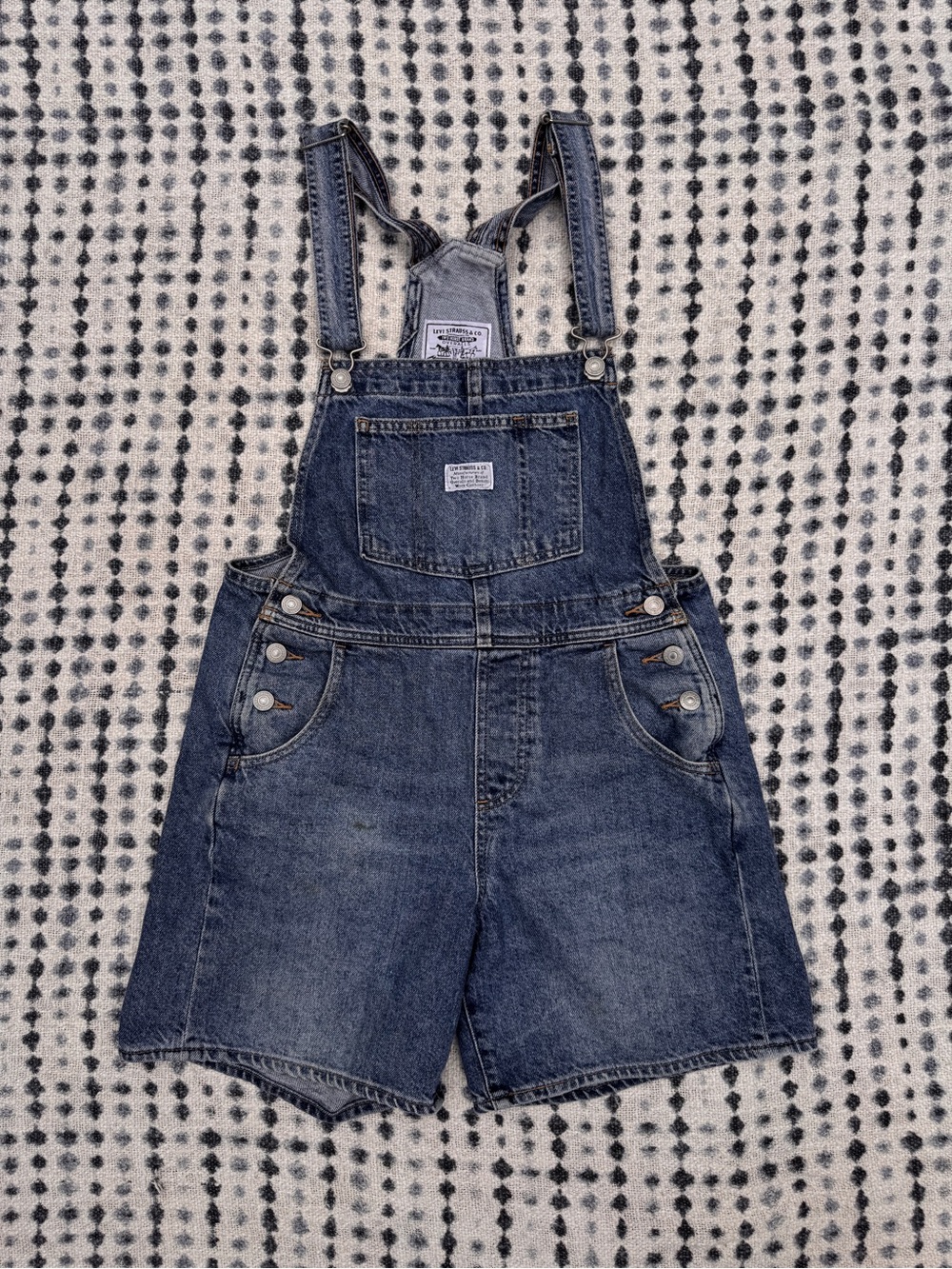 Levi’s Denim Shortalls Overalls in Dark Blue